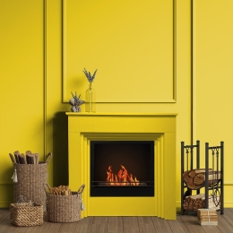 Camino a bioetanolo biocamino a terra colorato BELLINI Giallo 96x35x98