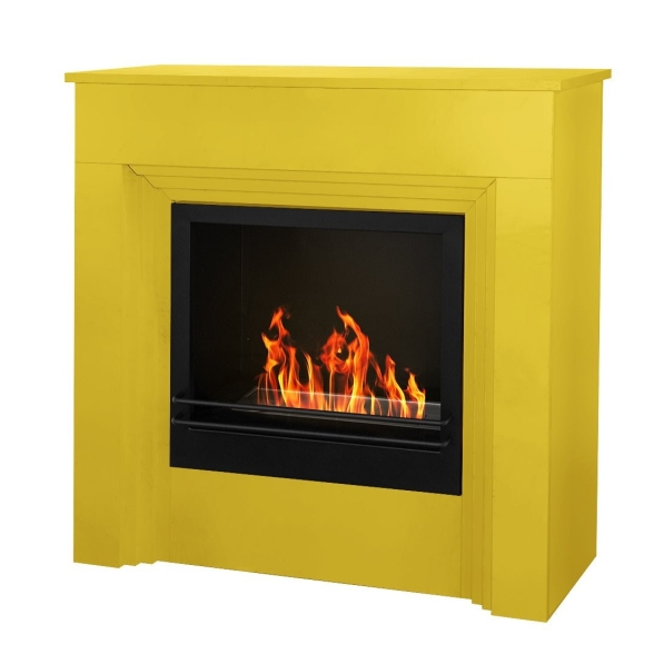 Camino a bioetanolo biocamino a terra colorato BELLINI Giallo 96x35x98
