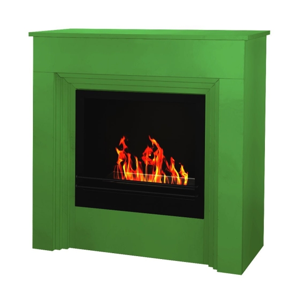 Camino a bioetanolo biocamino da terra colorato BELLINI Verde 96x35x97
