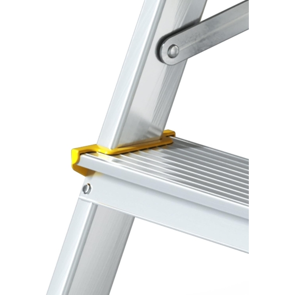 Sgabello scala in alluminio 2 gradini 2x2 doppia salita 125 kg