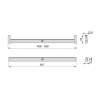 Barra appendiabiti regolabile 408-558 mm per armadi con luce bianca LED