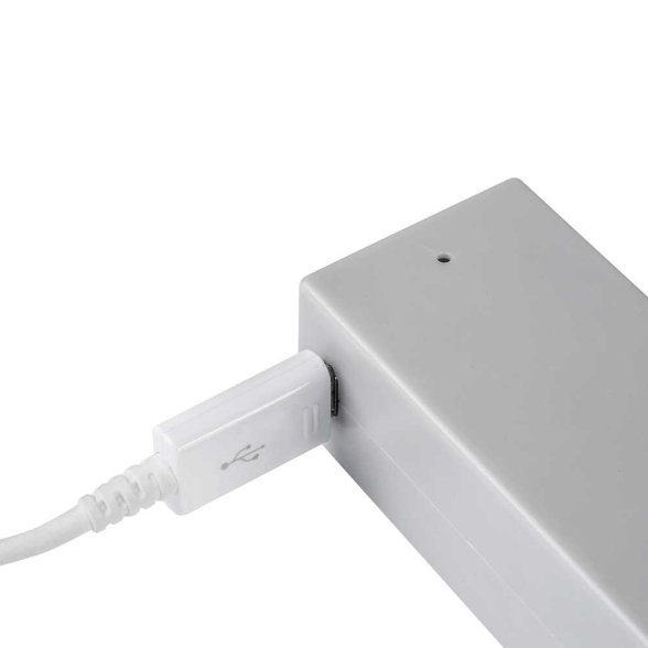 Barra appendiabiti regolabile 408-558 mm luce bianca LED a batteria