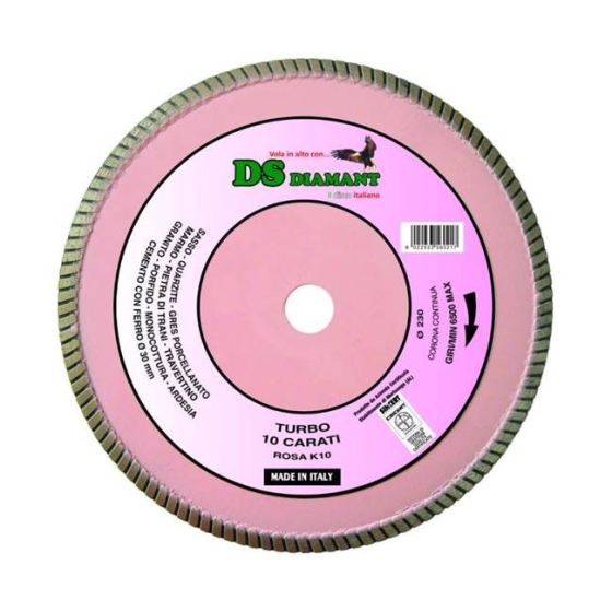 Disco diamantato DS Diamant Ø230 MM Turbo K10 Rosa 230K10 10 carati universale