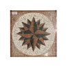 Rosone Per Pavimenti 66x66 In Mosaico Di Marmo Su Rete Rosa Rosso