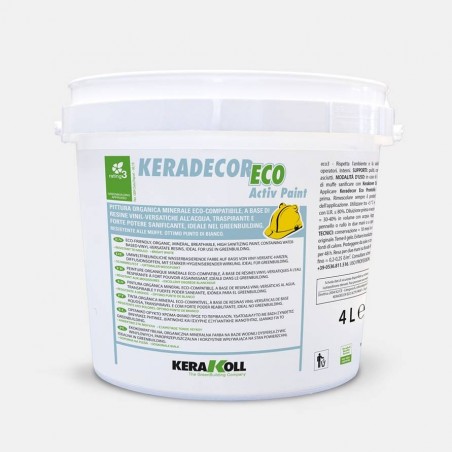 Keradecor Eco Activ Paint Bianco Kerakoll Pittura Sanificante, Traspirante E Antimuffa