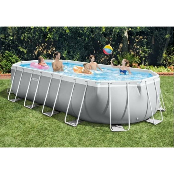 Piscina Fuori Terra Con Filtro 6,10 x 3,05 x 1,22 m Prism Frame Ovale Intex 26798