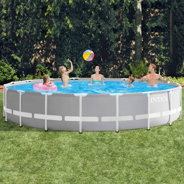 Piscina Fuori Terra Con Filtro Ø 5,49 x 1,22 m Prism Frame Rotonda Intex 26732
