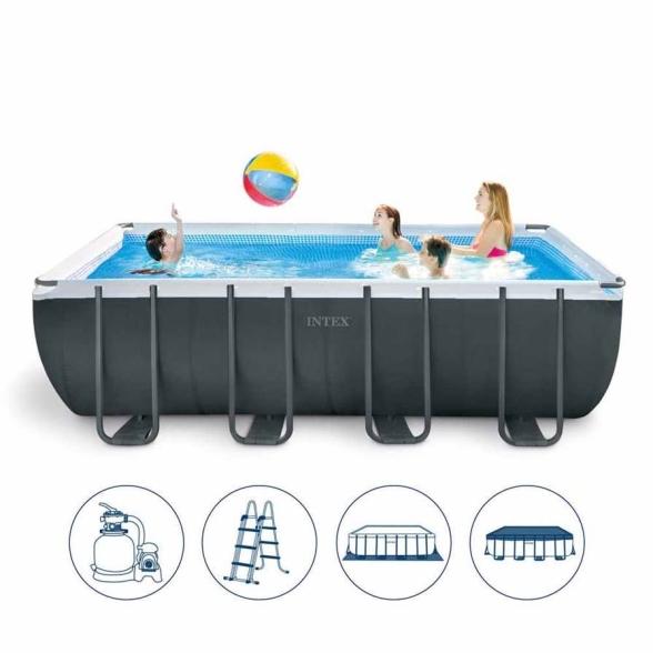 Piscina Fuori Terra Con Filtro a Sabbia 5,49 x 2,74 x 1,32 m Intex Ultra XTR Frame Rettangolare 26356