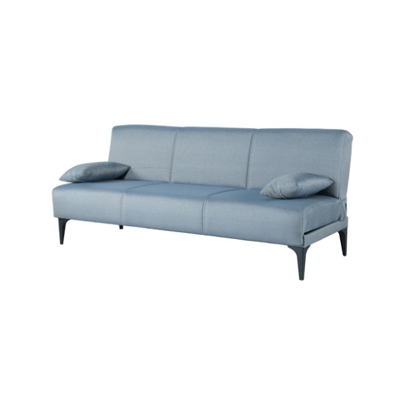 Divano Letto 3 Posti Senza Braccioli Con Piedini Capri Blue Chiaro