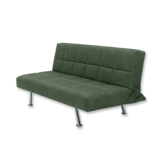 Divano Letto Senza Braccioli 3 Posti In Tessuto 180 cm Monroe Verde