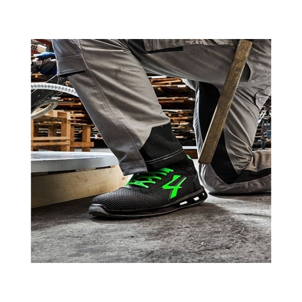 Scarpe antinfortunistiche U Power STRONG S3 CI SRC ESD nero/verde
