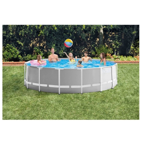 Piscina Fuori Terra Con Filtro Ø 4,57 x 1,22 m Prism Frame Rotonda Intex 26726