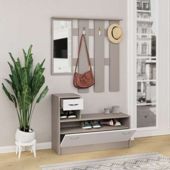 Mobile Ingresso 100 Cm Con Specchio Rudolf Tortora