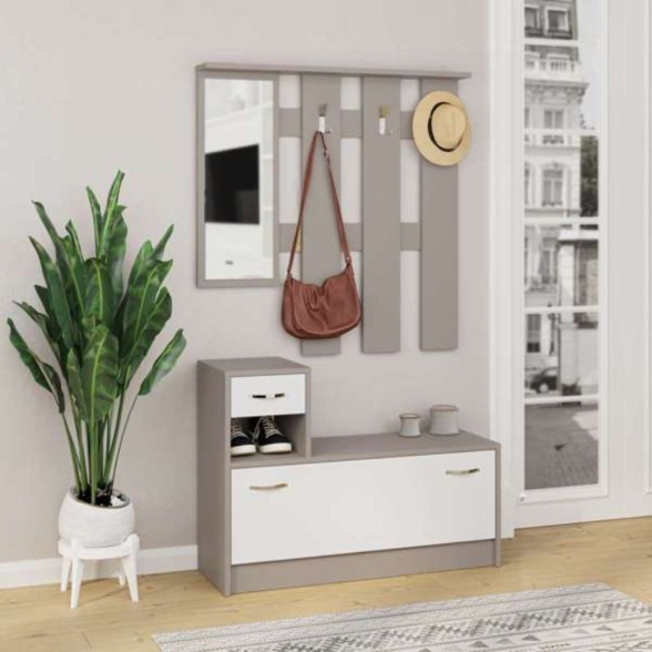 Mobile Ingresso 100 Cm Con Specchio Rudolf Tortora