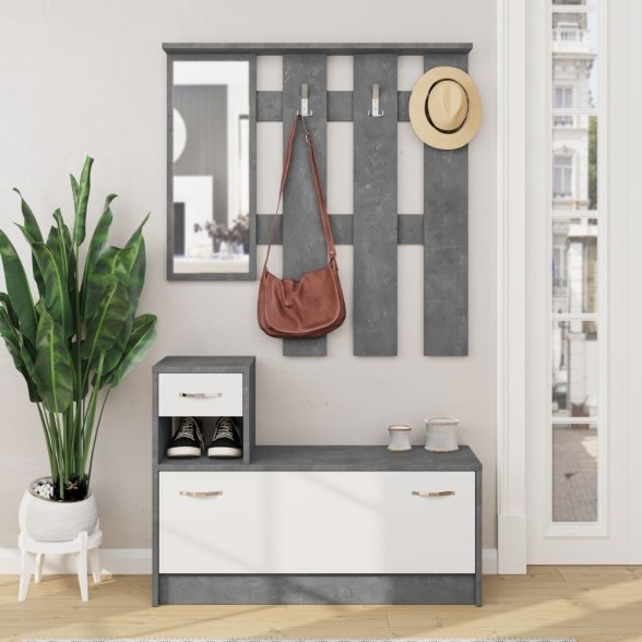 Mobile Ingresso 100 Cm Con Specchio Rudolf Grigio