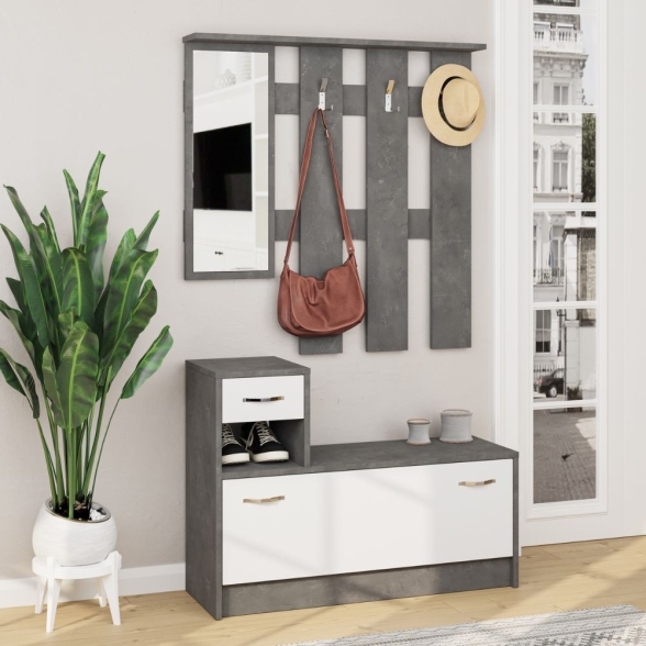 Mobile Ingresso 100 Cm Con Specchio Rudolf Grigio