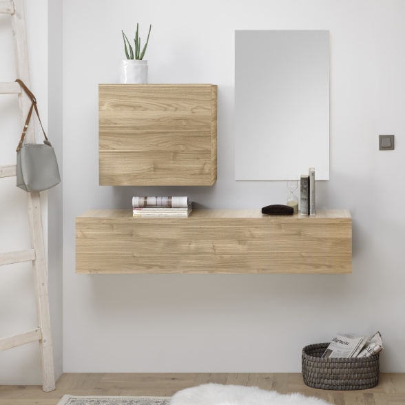 Composizione Ingresso Con Specchio Yuma Olmo Biondo
