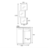 Mobile ingresso Lion con specchi anta cassetto rovere bianco