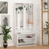 Mobile Ingresso Con Appendiabiti E Vani 90x36x180 Chester Bianco