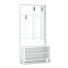 Mobile Ingresso Con Appendiabiti E Vani 90x36x180 Chester Bianco