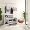 Mobile Ingresso 120 Con Scarpiera E Appendiabiti Holdon Bianco Vintage