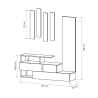 Mobile ingresso Ramda tortora antracite con specchio