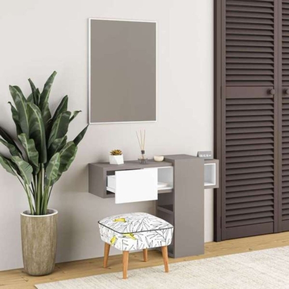 Composizione Ingresso Efes mocha bianco con specchio