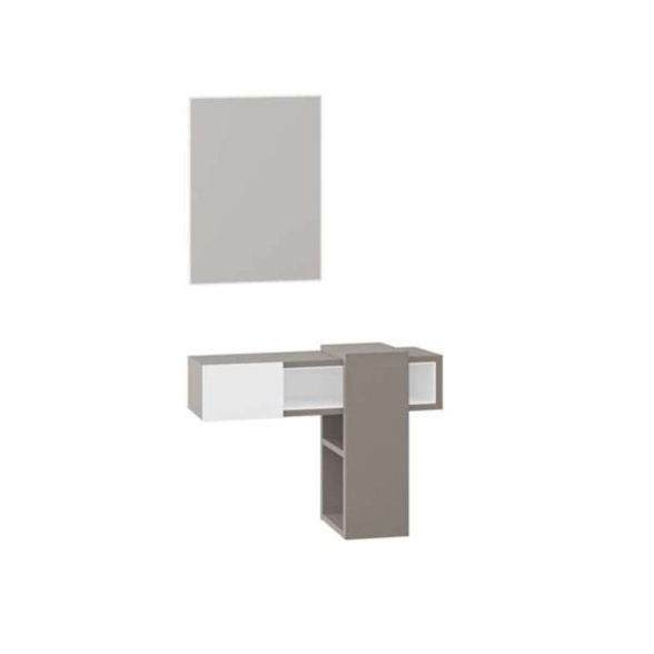 Composizione Ingresso Efes mocha bianco con specchio