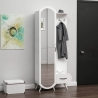 Armadio Da Ingresso Con Anta A Specchio 80x35x180 Kerry Bianco