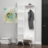 Armadio Da Ingresso Con Anta A Specchio 80x35x180 Kerry Bianco