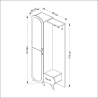 Armadio Da Ingresso Con Anta A Specchio 80x35x180 Kerry Bianco
