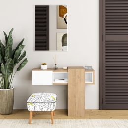 Composizione Ingresso Efes rovere bianco con specchio