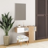 Composizione Ingresso Efes rovere bianco con specchio