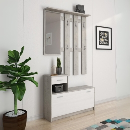 Mobile Ingresso 100 Cm Con Specchio Rudolf Beton