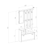 Mobile Ingresso 100 Cm Con Specchio Rudolf Beton