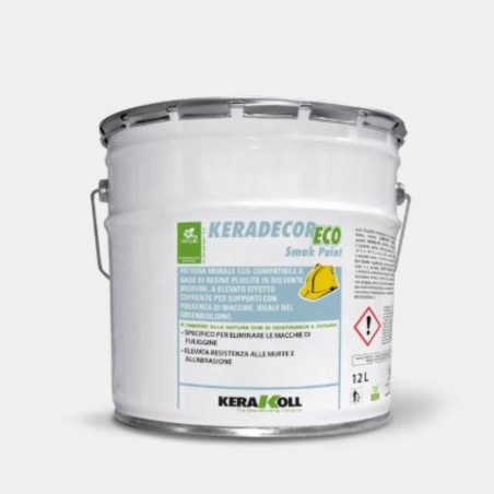 Keradecor Eco Smak Paint Bianco 4 Lt Kerakoll Pittura Antimacchia, Antifumo e Antimuffa
