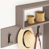 Appendiabiti da parete con vani Game light mocha