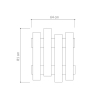 Appendiabiti a muro Wave rovere effetto legno 8 ganci