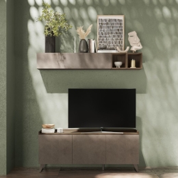 Mobile Porta TV 180 Cm A 2 Ante Bronzo E Mercure Polan
