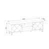 Mobile Porta TV 183 Cm Bianco E Rovere Effetto Legno Bollo