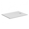 Piatto doccia FLAT 80x120 cm bianco effetto pietra in mineralmarmo con griglia e piletta sifonata Jonathan