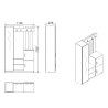Mobile Ingresso Con Scarpiera E Specchio Rovere E Antracite Roger