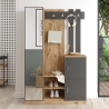 Mobile Ingresso Con Scarpiera E Specchio Rovere E Antracite Roger