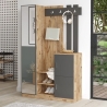 Mobile Ingresso Con Scarpiera E Specchio Rovere E Antracite Roger