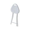 Sgabello Da Bagno Pieghevole In Abs E Gambe In Acciaio Bianco
