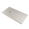 Piatto doccia FLAT 80x120 cm grigio chiaro effetto pietra in mineralmarmo con griglia e piletta sifonata Jonathan