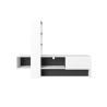 Mobile porta TV 180 cm bianco e antracite con libreria Troya