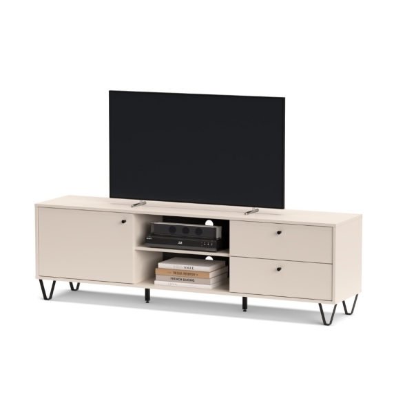 Mobile TV 180 Cm Con Anta Cassetti E Vani A Giorno Aldo Panna