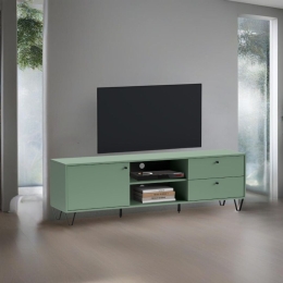 Mobile TV 180 Cm Con Anta Cassetti E Vani A Giorno Aldo Verde