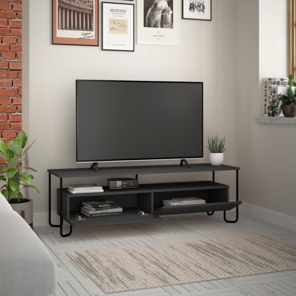 Mobile TV Da Terra 150 Cm A 2 Ante Cornea Antracite